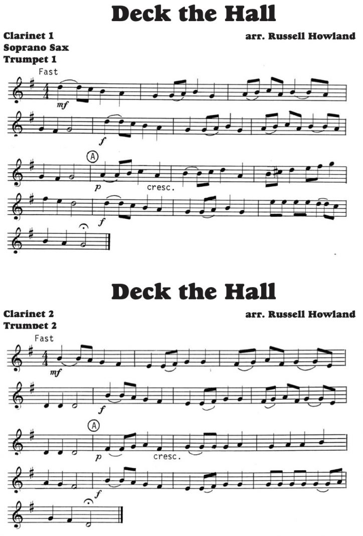 Christmas Quartets Deck The Halls Bandworld Magazine