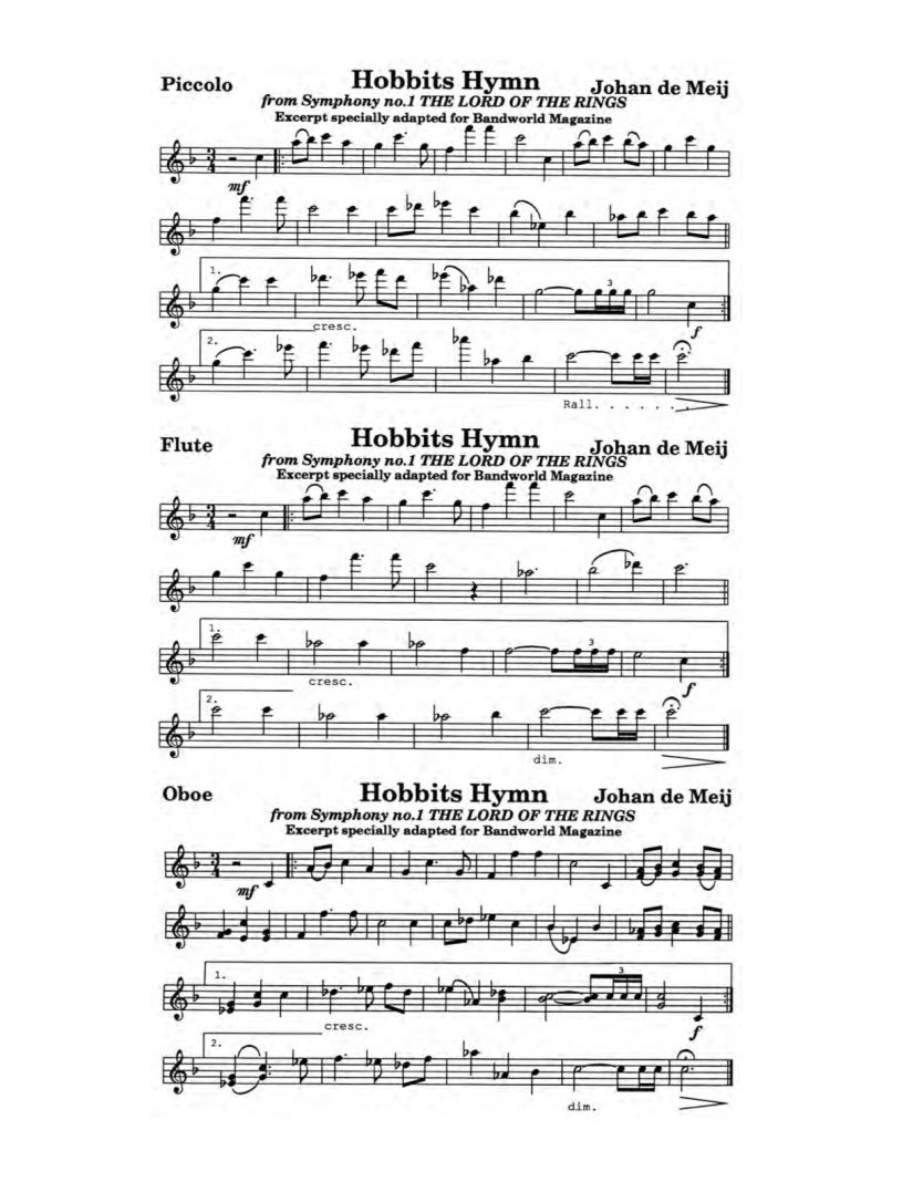 lord of the rings symphony score pdf