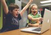 Children at computer